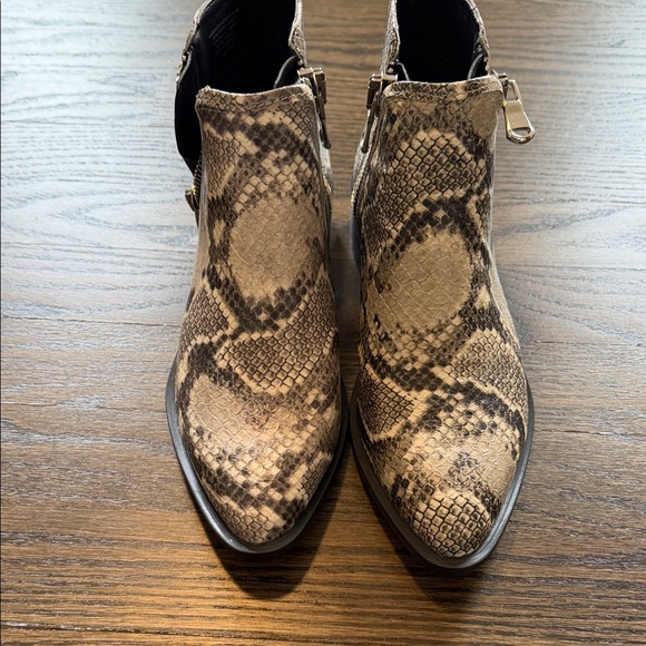 Steve Madden Python Print Ankle Booties - Picture 3 of 5